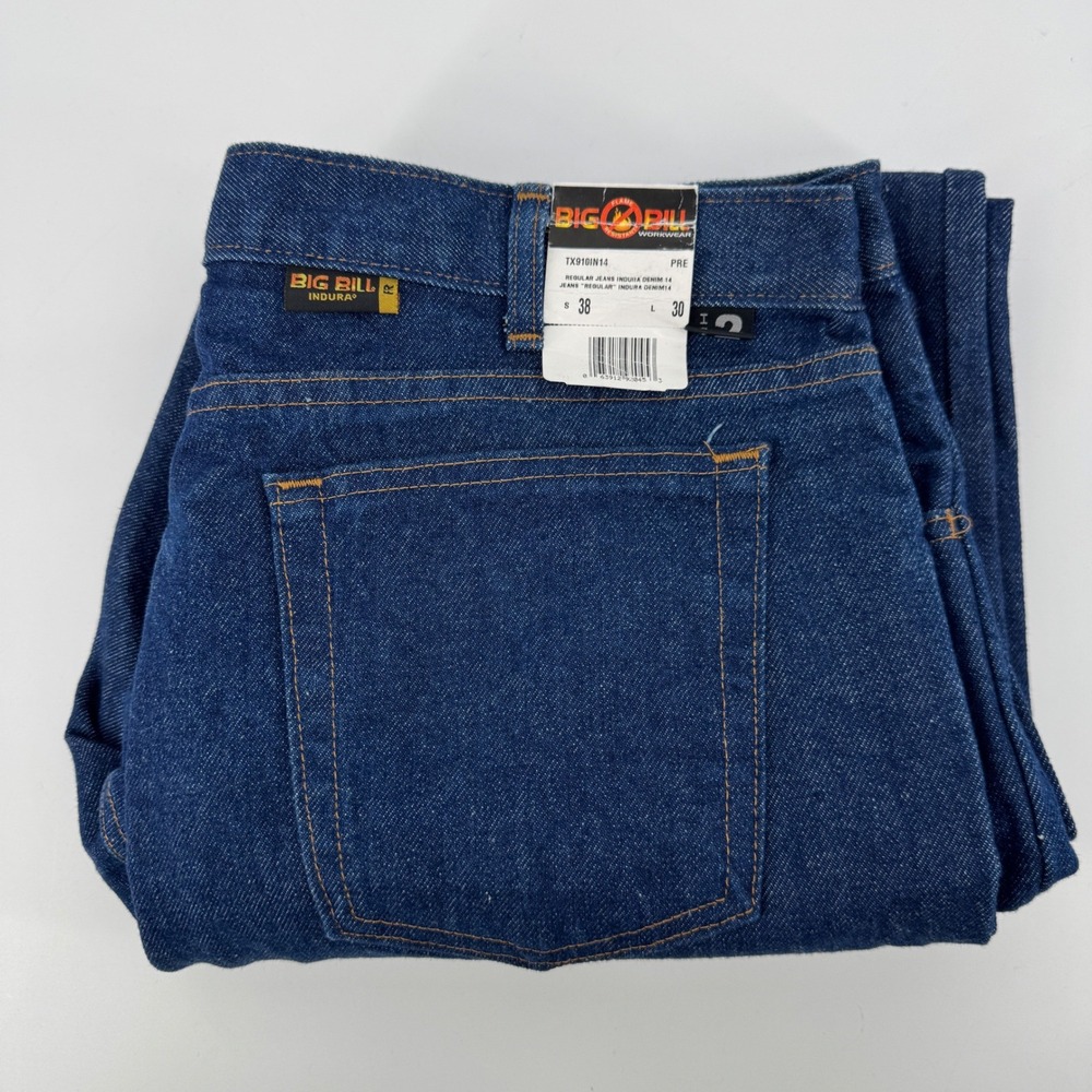 Big Bill FR Flame Resistant Indura Denim Work Jeans 38x30 Blue TX910IN14 HRC 2